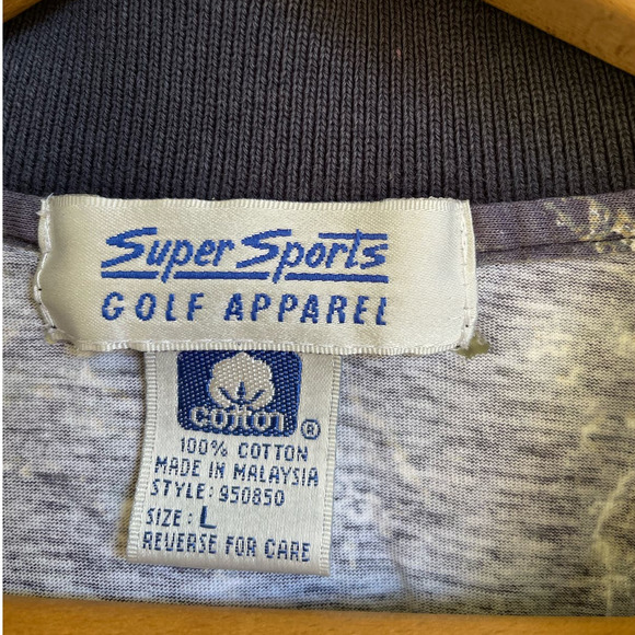 Vintage 90s Navy Purple Retro Polo by Super Sports Golf Apparel - Picture 6 of 6